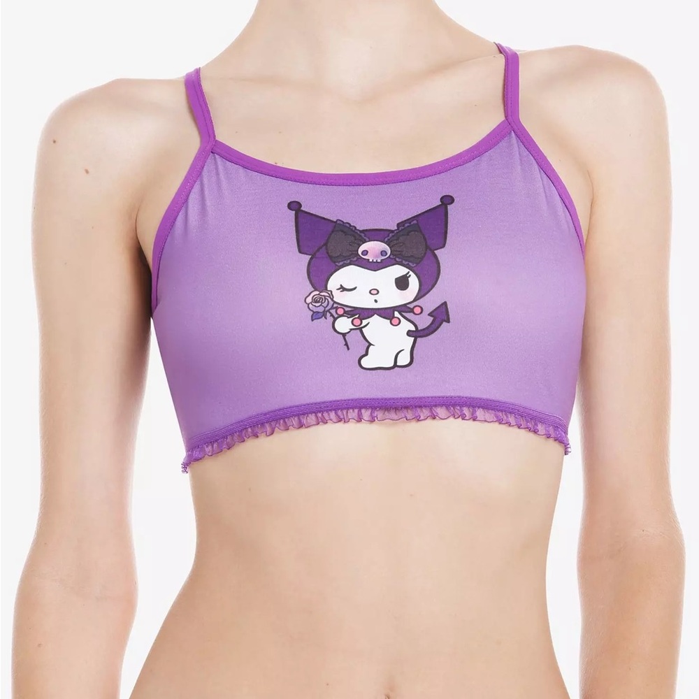 Kuromi Rose Lace Bralette Hot‎ Topic Sanrio Hello Kitty